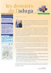 Les Dossiers de l'Aduga, 6 - Juin 2015 - Les Dossiers de l'Aduga - 6
