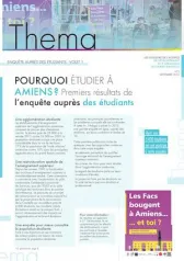 Thema, 2 - Septembre 2016 - Pourquoi étudier à Amiens? Premiers résultats de l'enquête auprès des étudiants