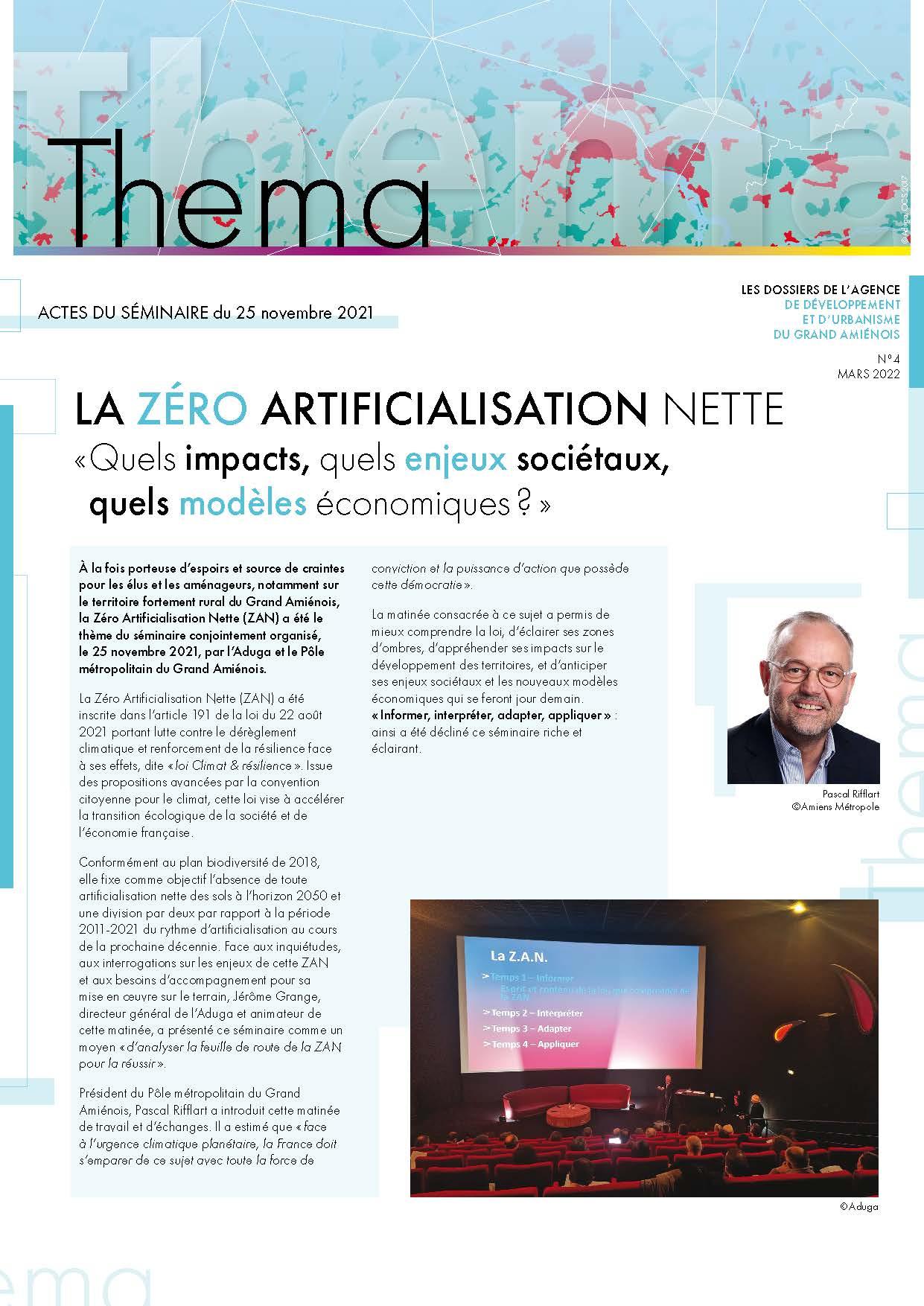Thema N°4 - Avril 2022 - La Zéro Artificialisation Nette. 