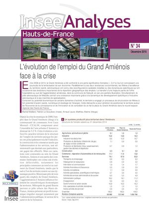 L'évolution de l'emploi du Grand Amiénois face à la crise - Insee Analyses Hauts-de-France, N° 34 - Décembre 2016