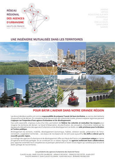Une ingénierie mutualisée dans les territoires pour bâtir l'avenir dans notre grande région - Réseau régional des agences d'urbanisme des Hauts-de-France